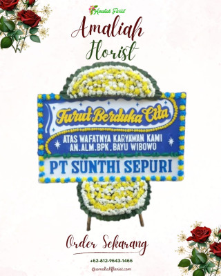 Papan Bunga Duka di Sumberrejo Sejahtera