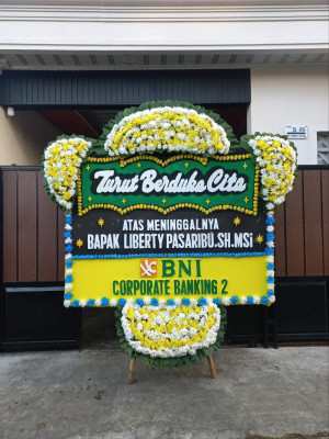 Papan Bunga Duka di Sumberrejo Sejahtera