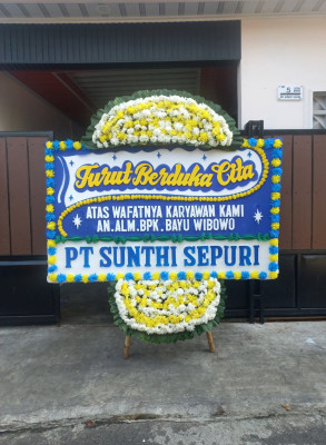 Papan Bunga Duka di Sumberrejo Sejahtera