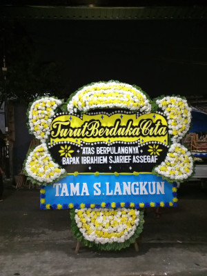 Papan Bunga Duka di Sumberrejo Sejahtera