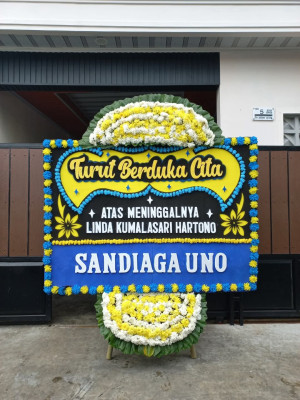 Papan Bunga Duka di Sumberrejo Sejahtera